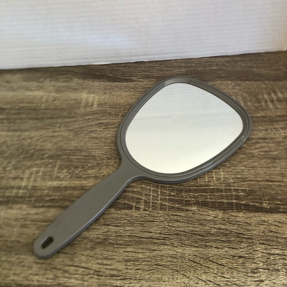Vtg Gray Handheld Mirror - Picture 4 of 11